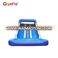 Dual blue wet slide big kid inflatable water slide