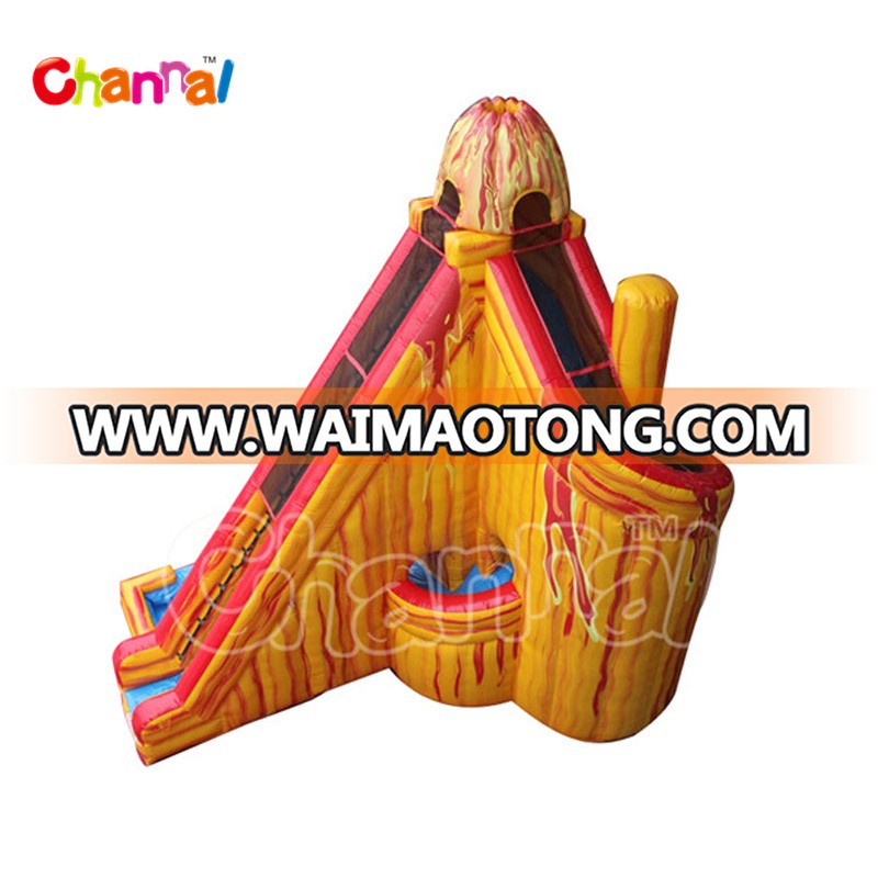 Twist inflatable volcano water slide, inflatable water slide outdoor